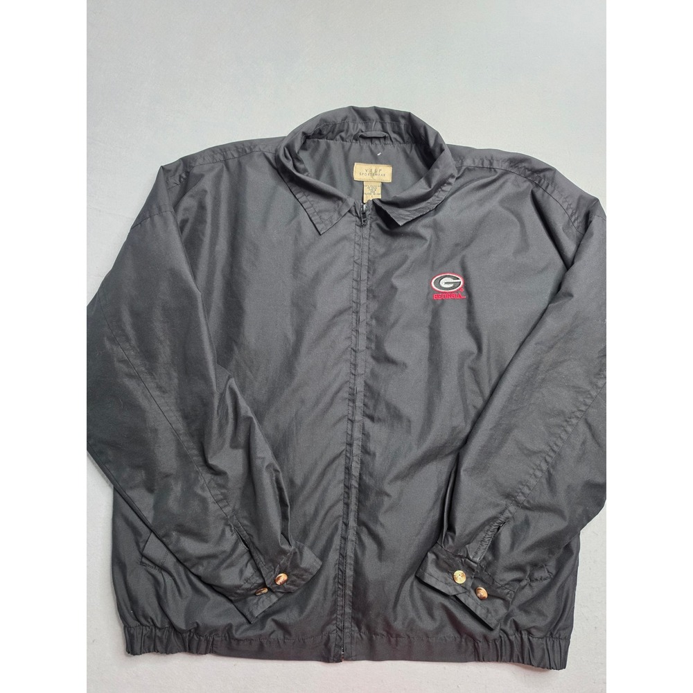 Vintage Vesi Sportswear Georgia Bulldogs Football Jacket‎ Mens L Black Full Zip